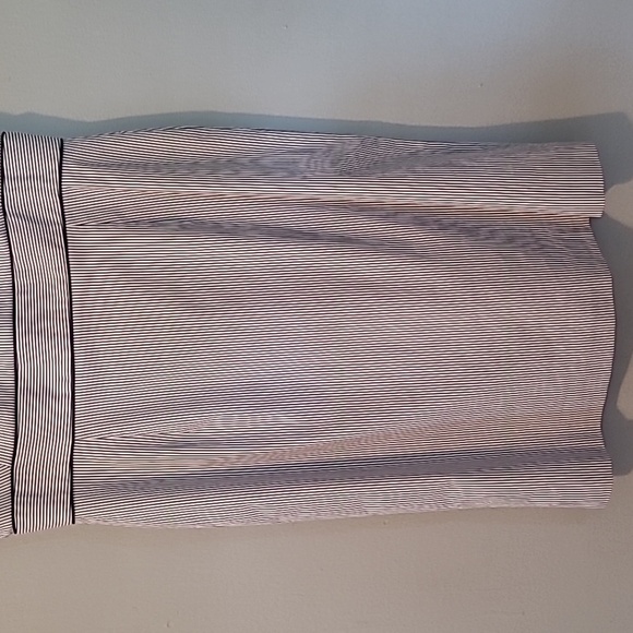 Alex Marie Navy Blue White Striped Sleeveless Cotton Blend Dress Sz 10 Nautical - Picture 5 of 13